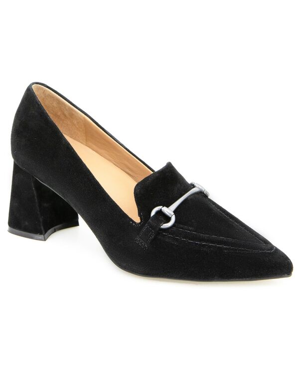 ジェントルソウルズ レディース シューズ パンプス ローファー ヒール Gentle Souls Women's Dionne Pointed Toe Heeled Loafers Black Suede ブラック