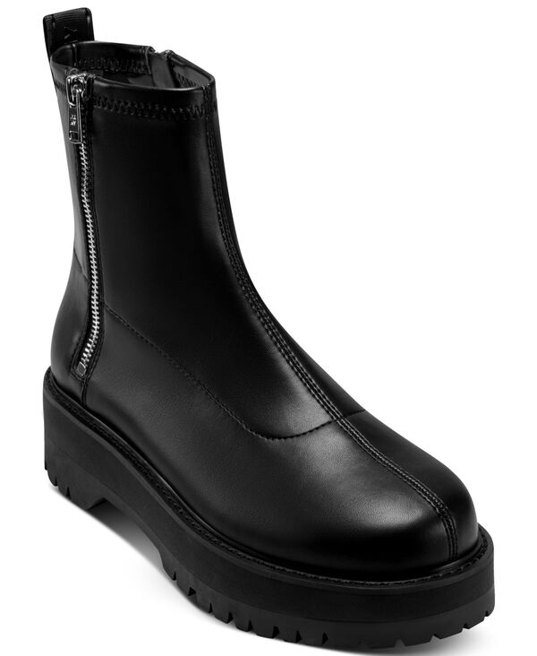ダナ キャラン ニューヨーク レディース シューズ ブーツ・レインブーツ DKNY Women's Balthid Lug Booties Black Nappa ブラック