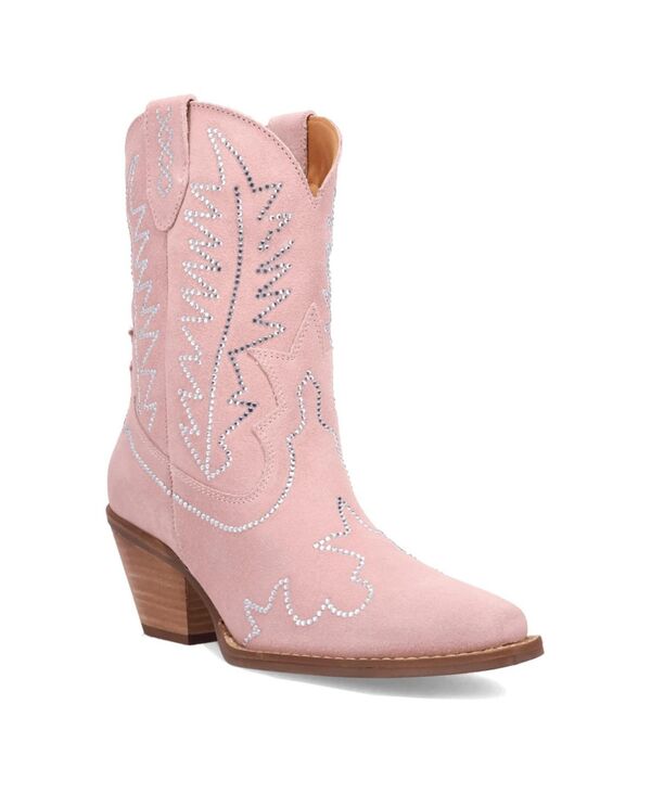 ディンゴ レディース シューズ ブーツ・レインブーツ スエード レザー Dingo Women's Tiny Pony Suede Leather Bootie Pink ピンク