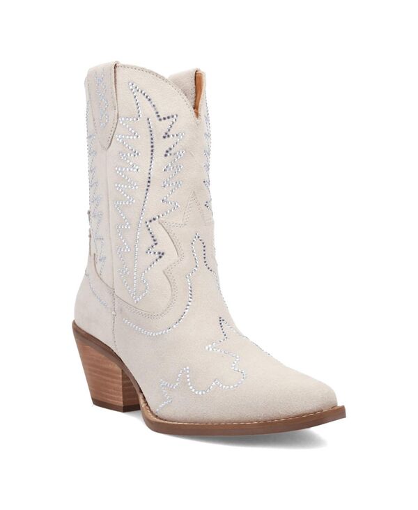 ディンゴ レディース シューズ ブーツ・レインブーツ スエード レザー Dingo Women's Tiny Pony Suede Leather Bootie White ホワイト