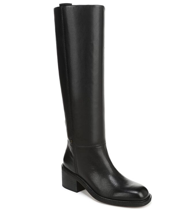 フランコサルト レディース シューズ ブーツ・レインブーツ トール Franco Sarto Women\u0027s Niva Round Toe Zip Tall Boots Regular \u0026 Wide Calf Black Leather 黒いこと ブーツ-レディース靴