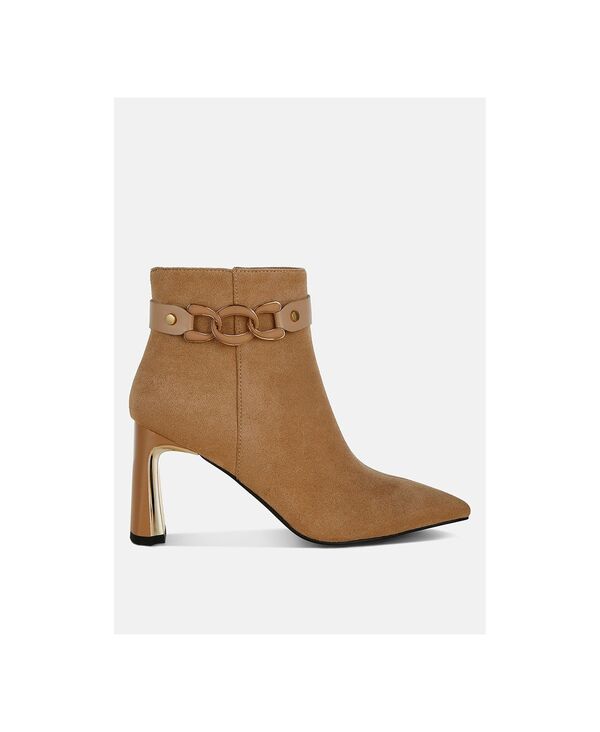 ロンドンラグ レディース シューズ ブーツ・レインブーツ アンクル London Rag Womens Antares Chain Belt Detail Ankle Boots Light beige ベージュ｜ReVida 店