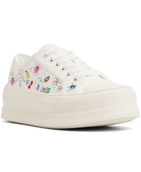 アルド レディース シューズ スニーカー ALDO Women's Rayes Low-Top Sneakers White Multi ホワイト