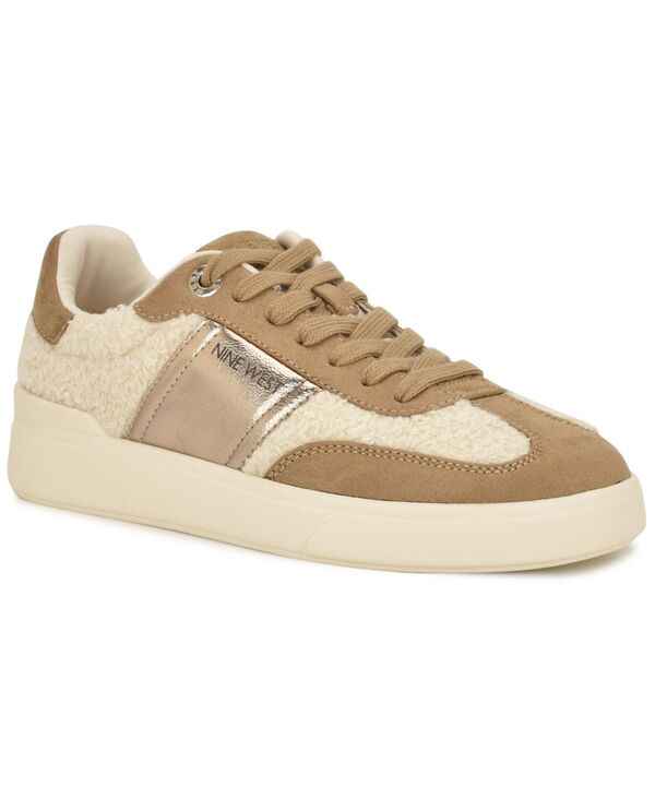 ナインウェスト レディース シューズ スニーカー レース Nine West Linehan Round Toe Lace-Up Sneakers Rose Gold/Cream クリーム 16,635円