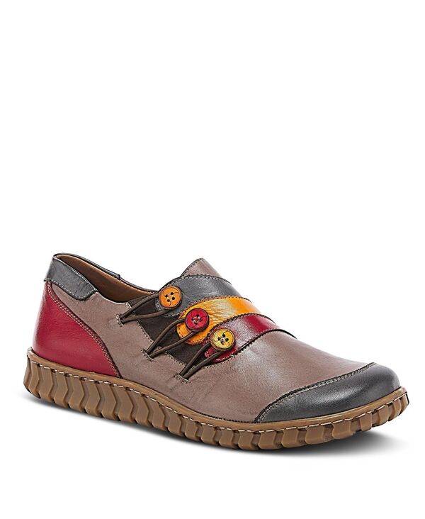 スプリングステップ レディース シューズ パンプス カラーブロック レザー Spring Step Neeta Colorblock Leather Slip-On Shoe with Removable Insole and Flexible Comfort Sole Grey multi グレー