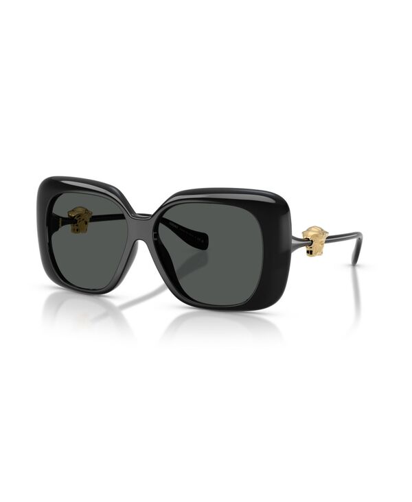 ヴェルサーチ レディース 付属品 サングラス・アイウェア Versace Women\u0027square Sunglasses VE4499U Black 黒いこと