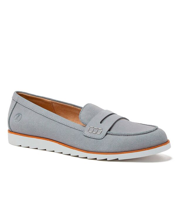 ランズエンド レディース シューズ パンプスエード ローファー Lands' End Women's Comfort Lug Sole Suede Loafers Harbor gray グレー
