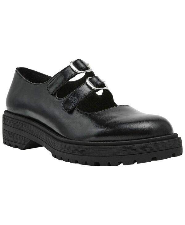 スティーブ マデン レディース シューズ パンプス Steve Madden Women's Alba Mary-Jane Flats Black Leather ブラック