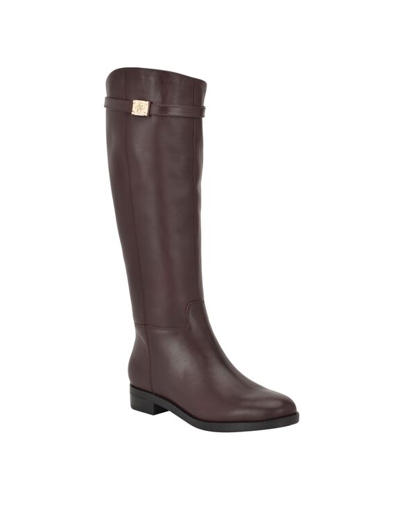 ゲス レディース シューズ パンプス ブーツ レザー GUESS Women's Zoro Leatheriding Boots Regular and Wide Calf Dark Red Leather レッド