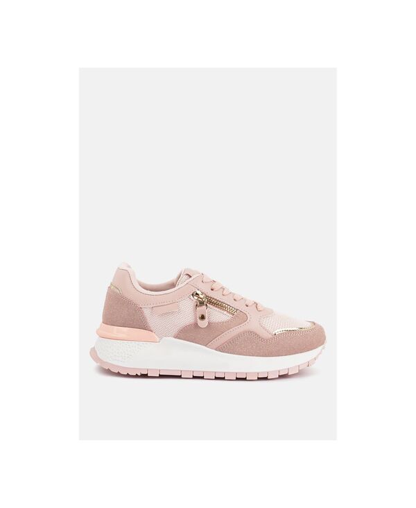 ロンドンラグ レディース シューズ スニーカー レース London Rag Womens Juliette Chain Detailing Lace Up Sneakers Pink ピンク