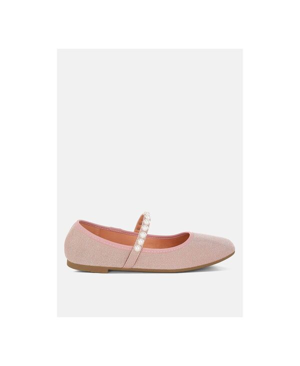 ロンドンラグ レディース シューズ パンプス London Rag Womens Corphee Pearl Strapped Glitter Ballerinas Pink ピンク