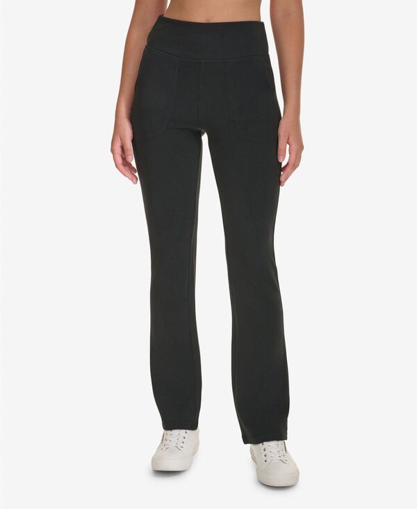 カルバンクライン レディース ボトムス カジュアルパンツ ハイウエスト Calvin Klein Women's Flare-Leg High-Waist Pants Black ブラック
