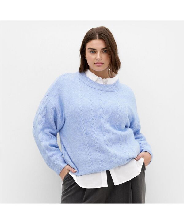 シティーシック レディース アウター ニット・セーター CITY CHIC Women's Claudia Knit Jumper Sky blue ブルー 13,831円