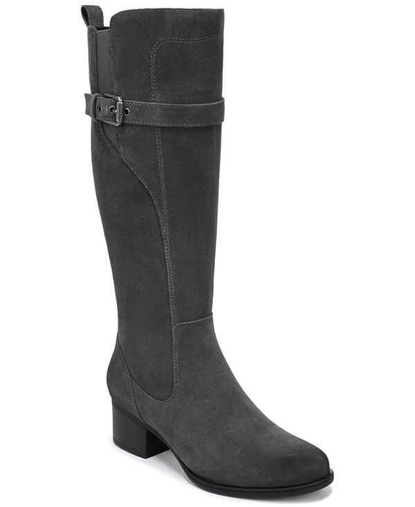 ナチュライザー レディース シューズ パンプス ブーツ Naturalizer Women's Kenna Knee High Boots Regular Wide Calf & Extra Wide Calf Gray Suede グレー|ReVida 店