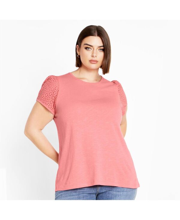 シティーシック レディース トップス シャツ CITY CHIC Women's Linny Topink ピンク 7,186円
