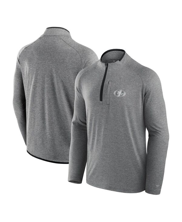 ファナティクス メンズ アウター 上衣・上衣 Fanatics Men\u0027s and Women\u0027s Charcoal San Francisco 49ers Front Office Performance Primary Quarter-Zip Jacket Charcoal 暗灰色