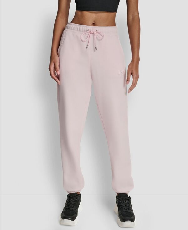 ダナ キャラン ニューヨーク レディース ボトムス カジュアルパンツ 刺繍 ジョガーパンツ ロゴ DKNY Women's Varsity Embroidered Logo Relaxed Pockets Pull-On Joggers Pink Moon ピンク