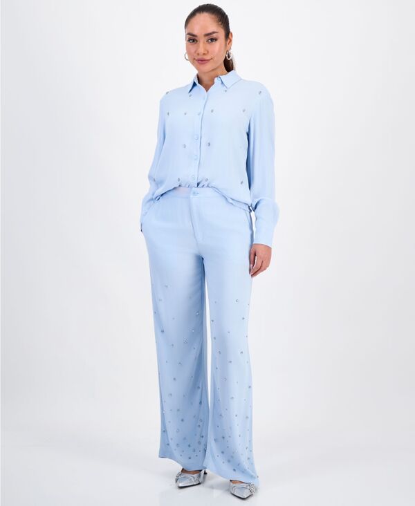 アイ.エヌ.シー インターナショナル コンセプト レディース ボトムス カジュアルパンツ I.N.C. International Concepts Women's High-Risembellished Pants 0P-18 Wind Surf
