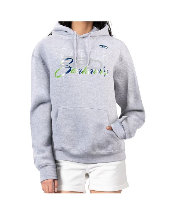 ジースリー フォーハー バイ カール バンクス レディース アウター パーカー・スウェット ロゴ フリース G-III 4Her by Carl Banks Women's Gray Seattle Seahawkshadow Logo Fleece Pullover Hoodie Gray グレー