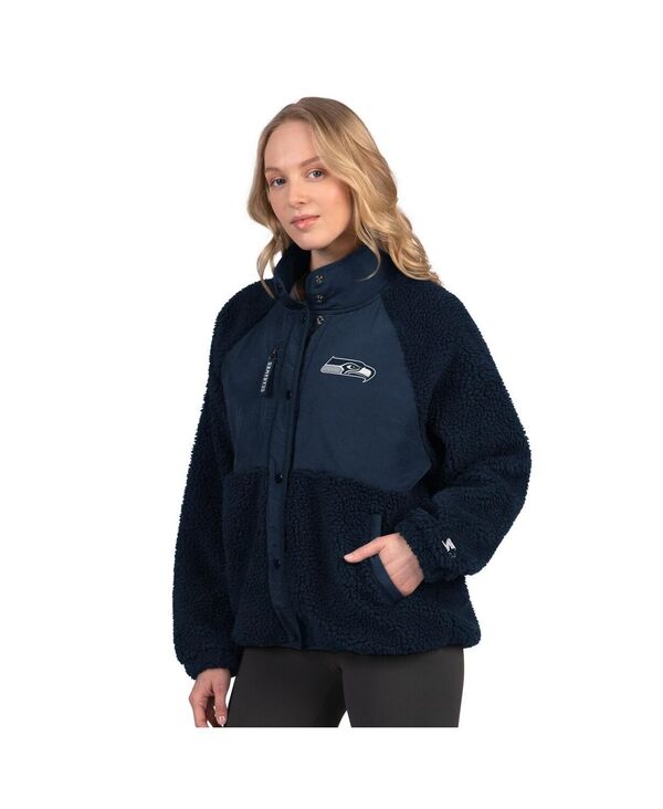 スターター レディース アウター ジャケット・ブルゾン Starter Women's College Navy Seattle Seahawks On the Ball Sherpa Jacket College Navy ネイビー