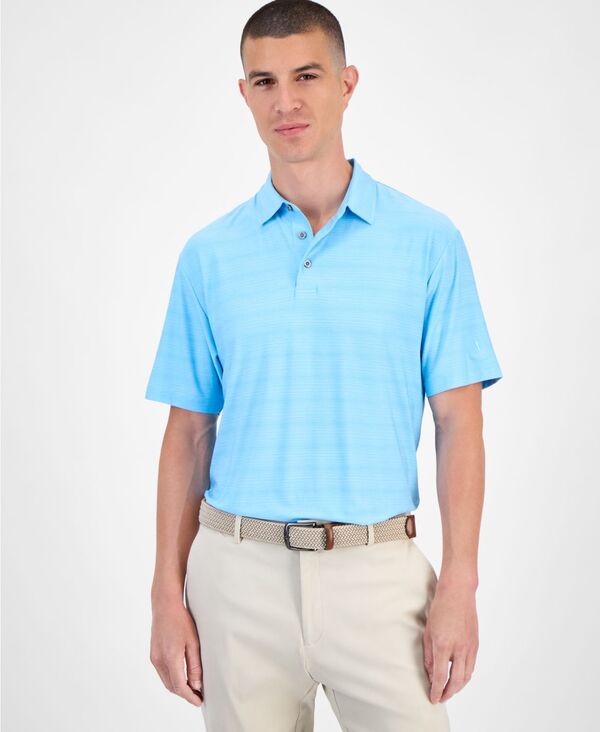 ピージーエーツアー メンズ トップス ポロシャツ PGA TOUR Men'short Sleeve Airflux Heather Golf Polo Shirt Crystal Sky ヘザー