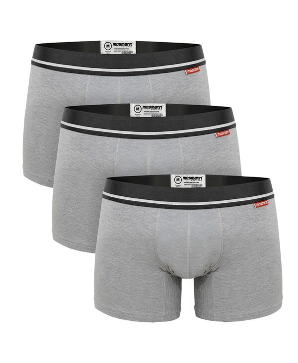 モスマン メンズ アンダーウェア ボクサーパンツ Mosmann Australia 3-Pack Bamboo Trunks - Luna No Color|ReVida 店