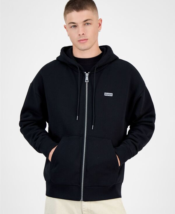 ヒューゴボス メンズ アウター パーカー・スウェット ロゴ 長袖 Hugo Boss Men's Nazardo Long-Sleeve Logo Hoodie Black ブラック