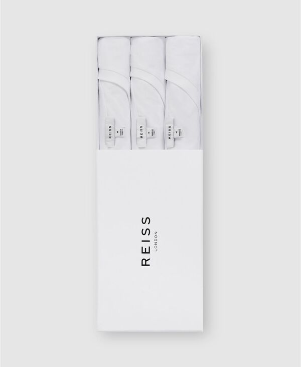 レイス メンズ トップス Tシャツ クルーネック REISS Men's 3-Pack Of Crew Neck T-Shirt White ホワイト