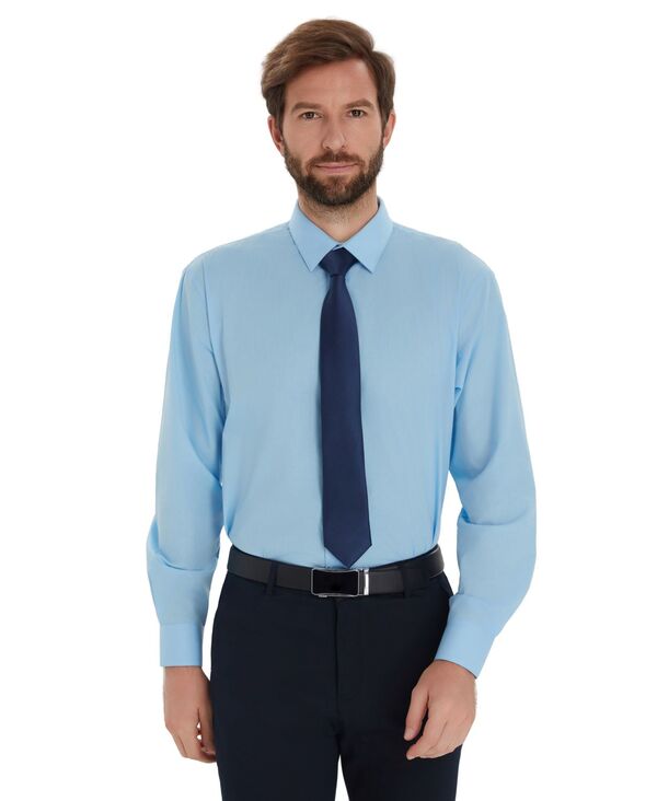 アルファニ メンズ トップス シャツ Alfani Men's Promo Solid Regular-Fit Spread Collar Dresshirt Placid Blue ブルー