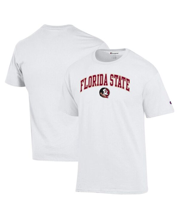 チャンピオン メンズ トップス Tシャツ ロゴ Champion Men'sWhite Florida State Seminoles Arched Logo T-Shirt White ホワイト