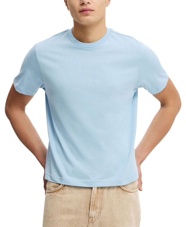 コットンオン メンズ トップス Tシャツ スリムフィット COTTON Men'slim Fit-Shirt Blue ブルー