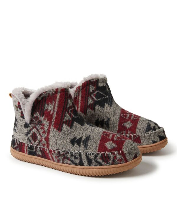 ディアフォームズ メンズ シューズ ブーツ・レインブーツ Dearfoams Men's Alpine by Men s Brixen Bootie Slipper Black combo ブラック｜ReVida 店