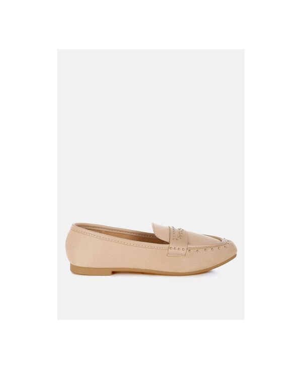 ロンドンラグ レディース シューズ パンプス ローファー London Rag Lumina Penny Strap Studded Loafers Women Light beige ベージュ