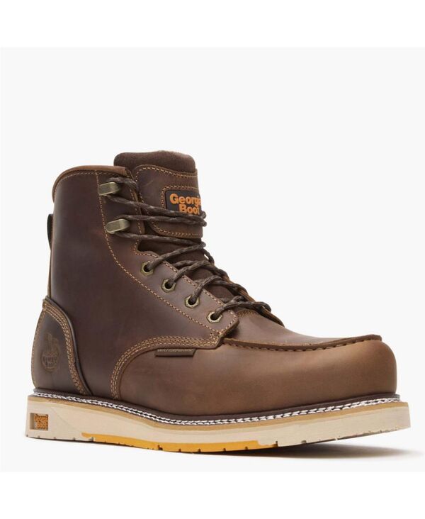 ジョージブーツ メンズ シューズ ブーツ・レインブーツ GEORGIA BOOT Men\u0027s AMP LT Wedge Composite Toe Waterproof Work Boot Brown 赤銅色