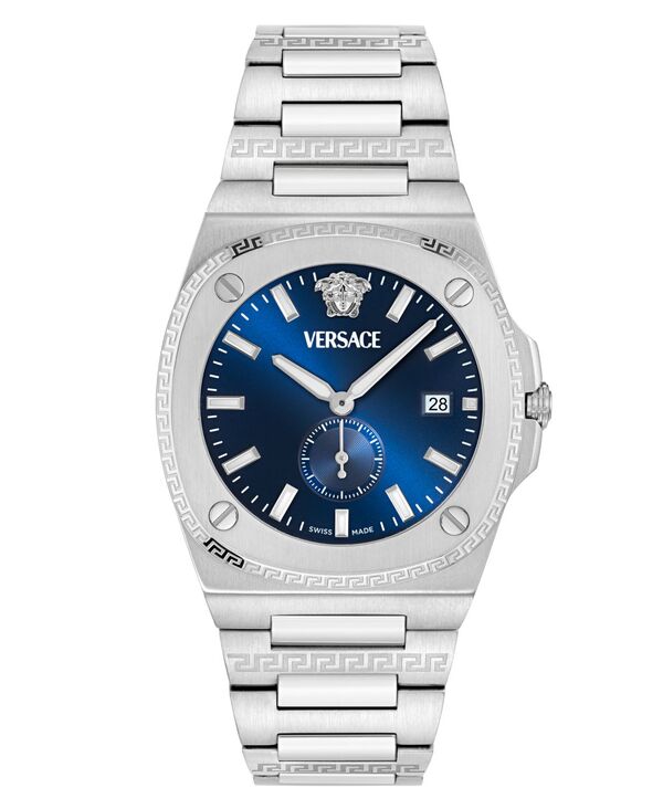 ヴェルサーチ メンズ アクセサリー 腕時計 Tシャツ Versace Men'swiss Tolomeo Stainlessteel Bracelet Watch 40mm Stainlessteel|ReVida 店
