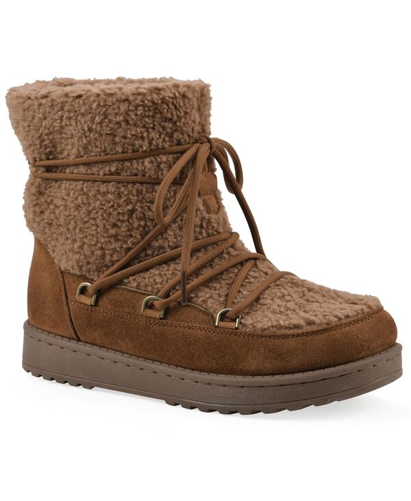 ホワイトマウンテン レディース シューズ ブーツ・レインブーツ レース White Mountain Women's Isador Faux Sherpa Lace-up Boots Chestnut