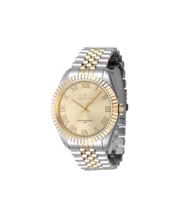 インビクタ メンズ アクセサリー 腕時計 Invicta Men's 47404 Specialty Quartz 3 Hand Goldial Watch Silver シルバー
