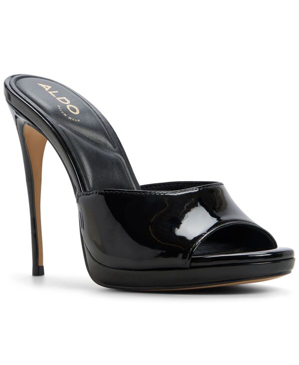 アルド レディース シューズ サンダル ALDO Women's Rivieraa Slip-On Round Toe Dressandals Black Patent ブラック