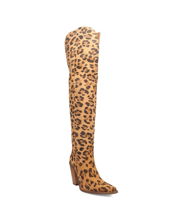 ディンゴ レディース シューズ ブーツ・レインブーツ レザー Dingo Women's Diva Leather Boot Leopard アニマル