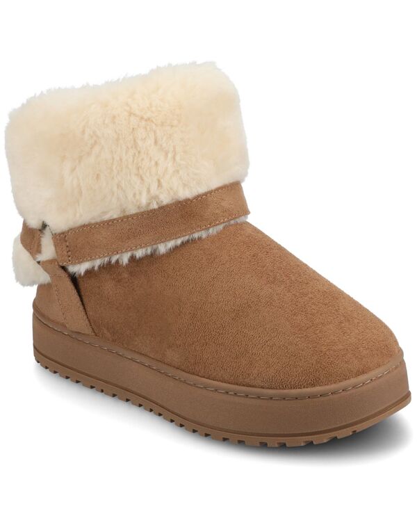 ジュルネ コレクション レディース シューズ ブーツ・レインブーツ Journee Collection Women's Thada Round Toe Booties Chestnut｜ReVida 店