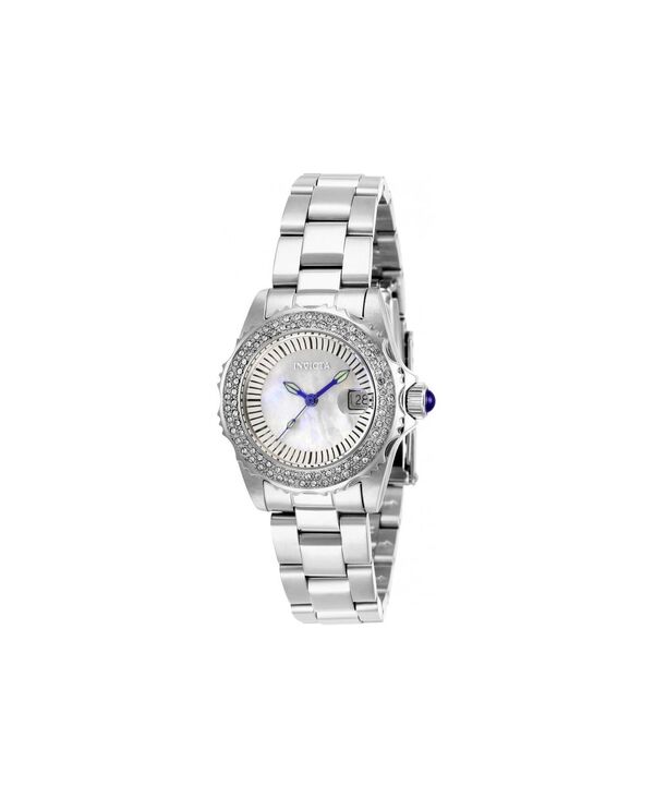 インビクタ レディース アクセサリー 腕時計 Invicta Women's 28442 Angel Quartz 3 Hand White Dial Watch Silver シルバー