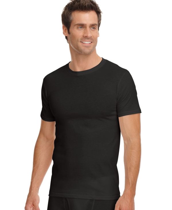 ジョッキー メンズ トップス シャツ クルーネック トール Jockey Men's Big and Tall Classic Crew Neck Undershirts Pack of 2 Black ブラック