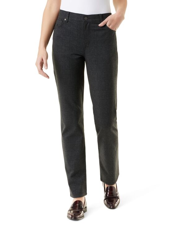 グロリアバンデービルト レディース ボトムス カジュアルパンツ Gloria Vanderbilt Women's Ponte Straight Pants Grey Dusk- Marilyn Plaid グレー