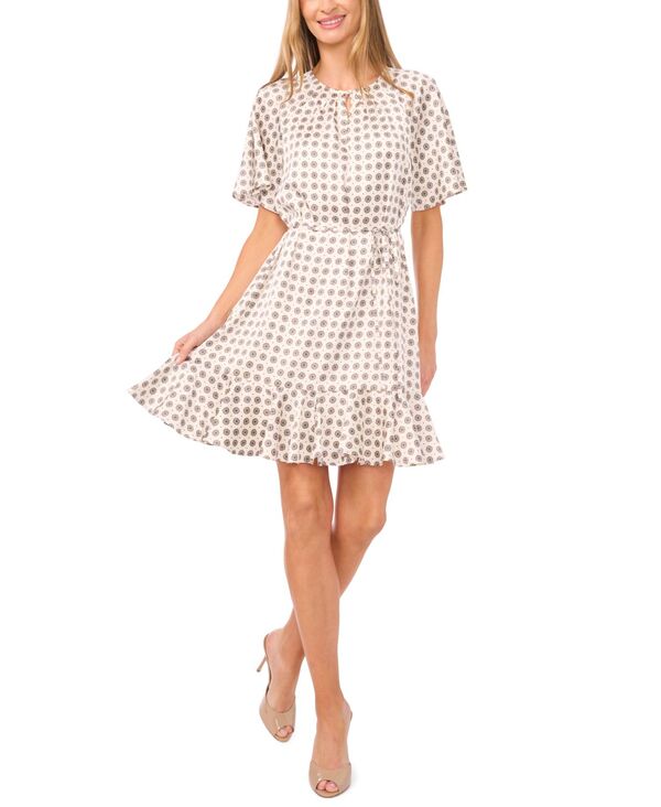 セセ レディース トップス ワンピース CeCe Women's Waistie Raglan Skater Dress New Ivory アイボリー｜ReVida 店