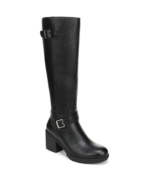ドクター・ショール レディース シューズ ブーツ・レインブーツ トール Dr. Scholl's Women's Prairie Zip Tall Boots Black Faux Leather ブラック