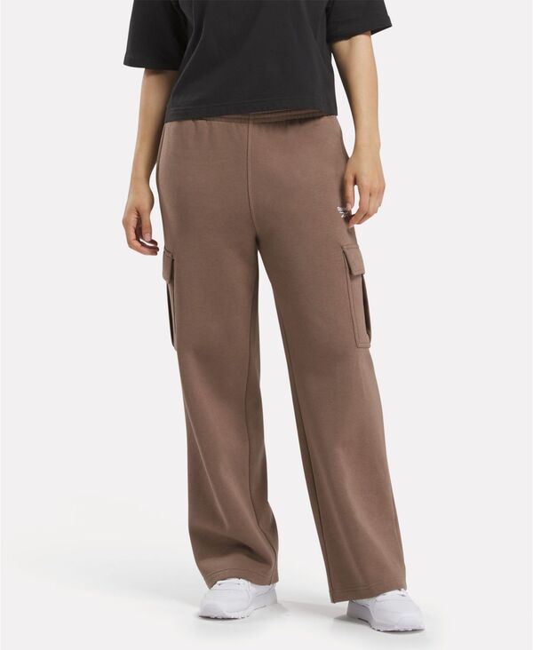 リーボック レディース ボトムス カジュアルパンツ カーゴパンツ ロゴ Reebok Women'smallogo Cargo Pants Gritty Gray グレー