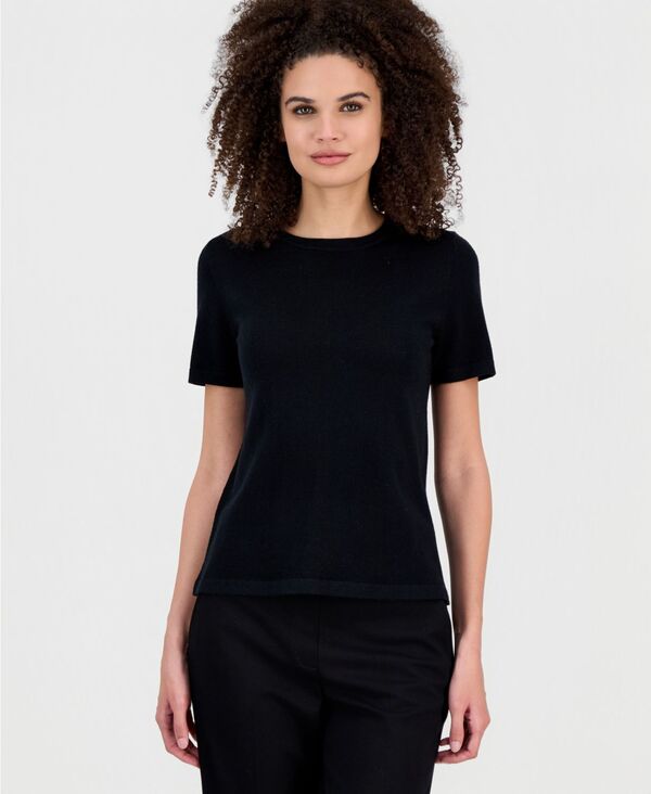 アンクライン レディース アウター ニット・セーター ウール 半袖 Anne Klein Women'short-Sleeve Wool Sweater Anne Black ブラック