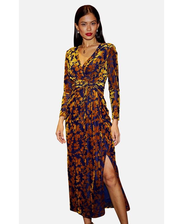 ユミキム レディース トップス ワンピース ミディ Yumi Women's Dresses Velour Stretch Midi Dress Gold ゴールド｜ReVida 店