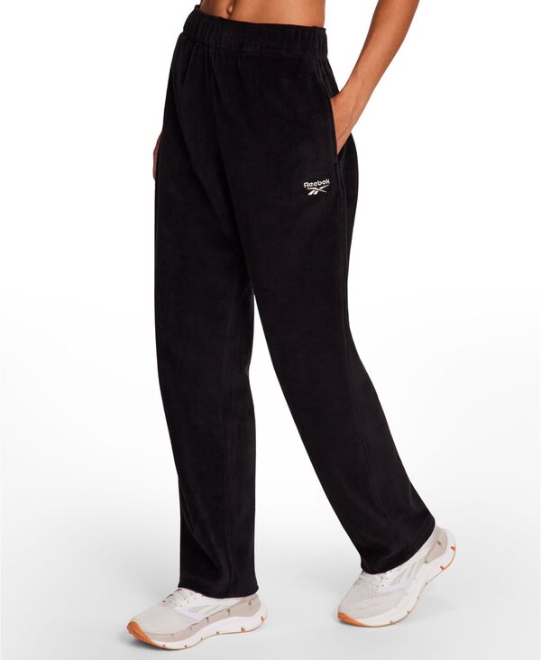 リーボック レディース ボトムス カジュアルパンツ Reebok Women's New Heritage Velour Pants Black ブラック