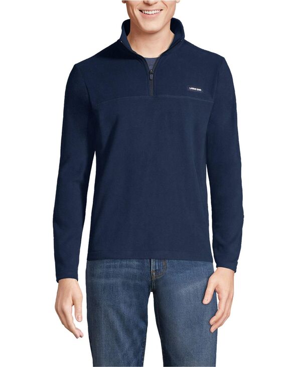 ランズエンド メンズ アウター ジャケット・ブルゾン ハーフジップ フリース Lands' End Men's Anyweather Fleece Quarter Zipulloveradiant navy ネイビー